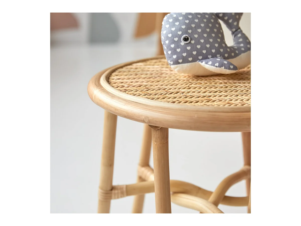 Kinder-Nachttisch Lina aus Rattanrohr