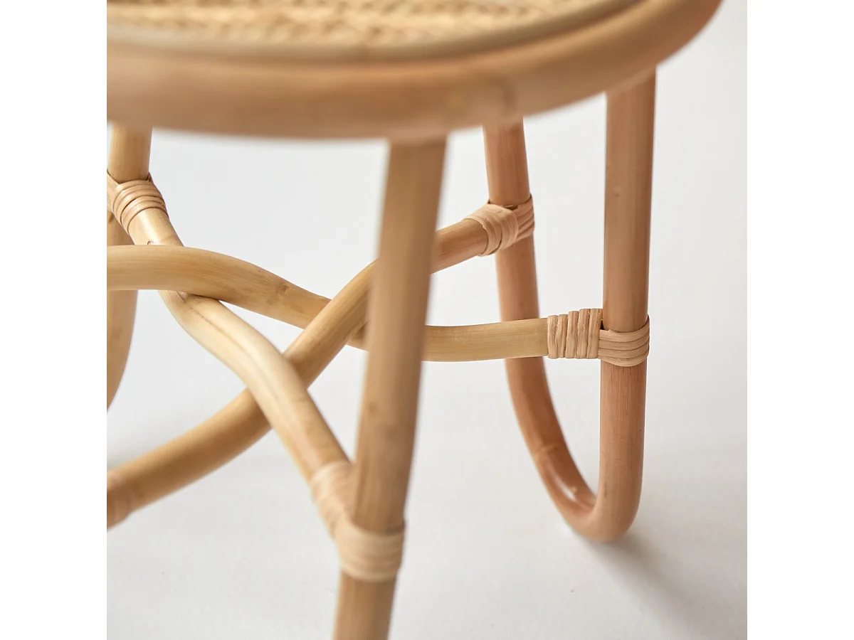 Comodino per bambini in canne di rattan Lina