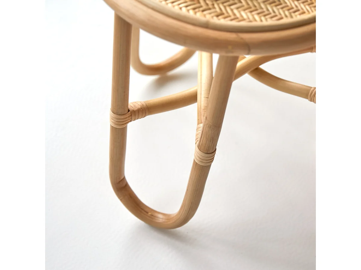 Comodino per bambini in canne di rattan Lina