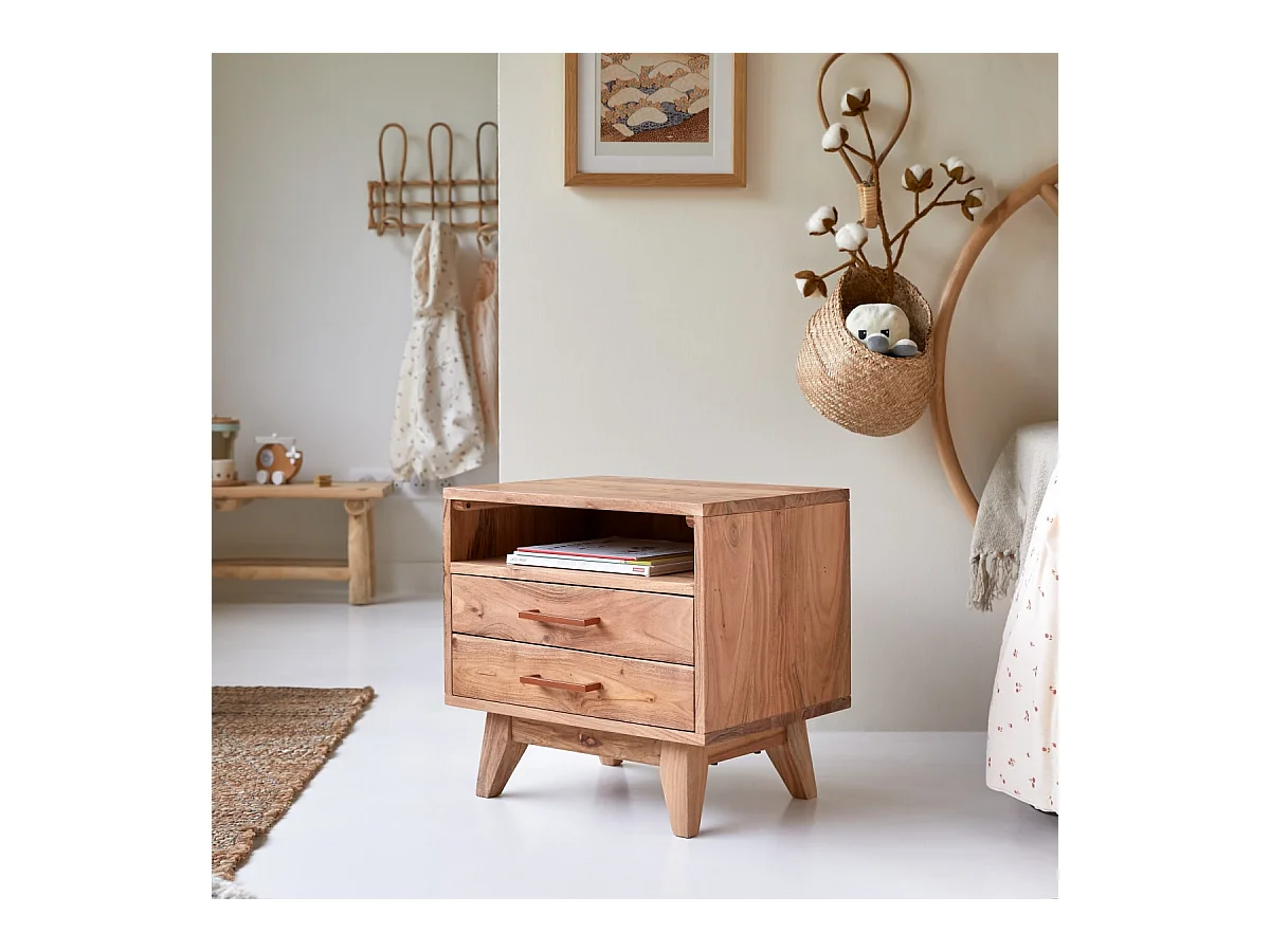 Kinder-Nachttisch Oslo aus Akazienholz
