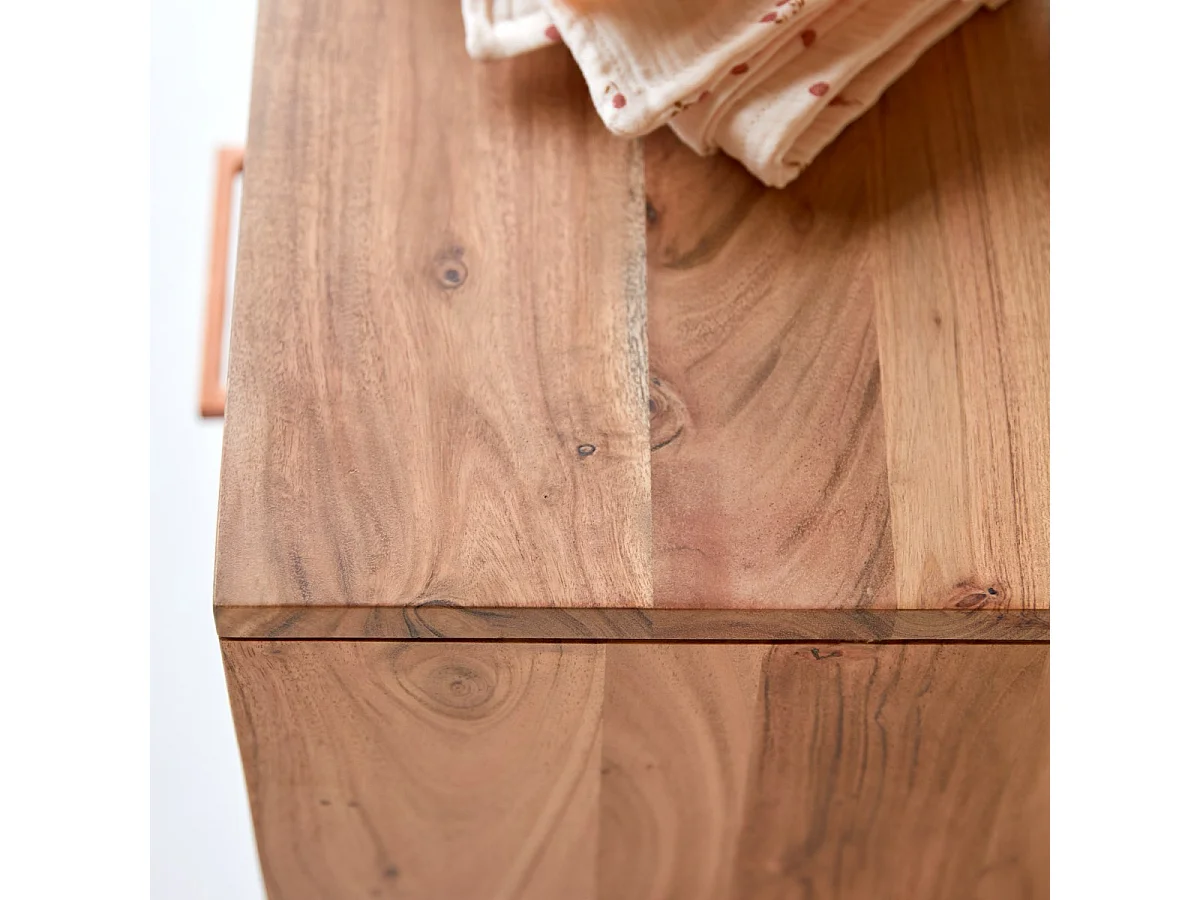 Comodino per bambini in legno di acacia Oslo
