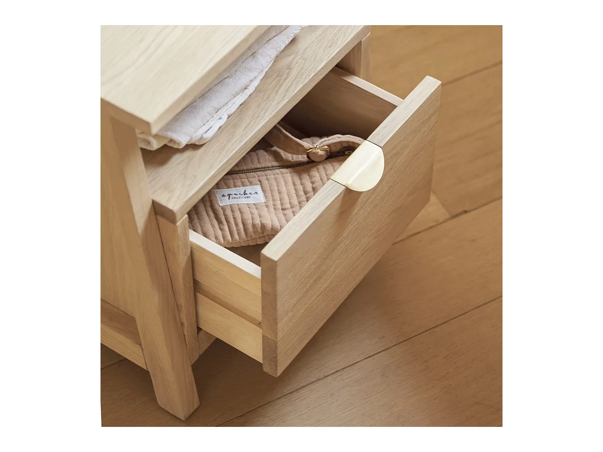 Comodino in legno di quercia Pola