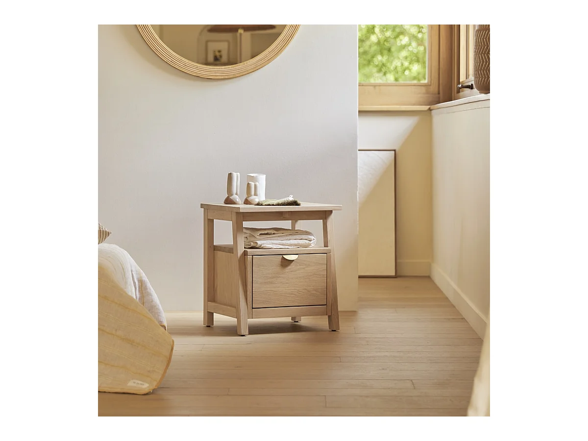 Comodino in legno di quercia Pola