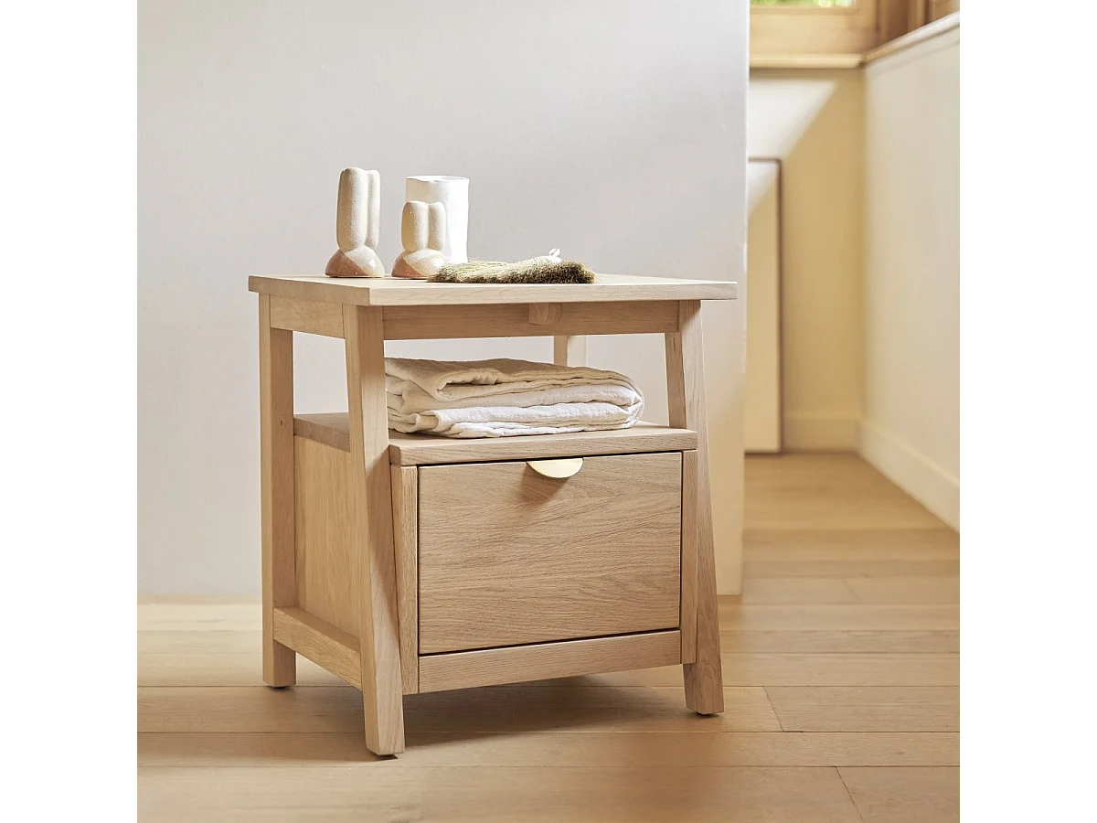 Comodino in legno di quercia Pola