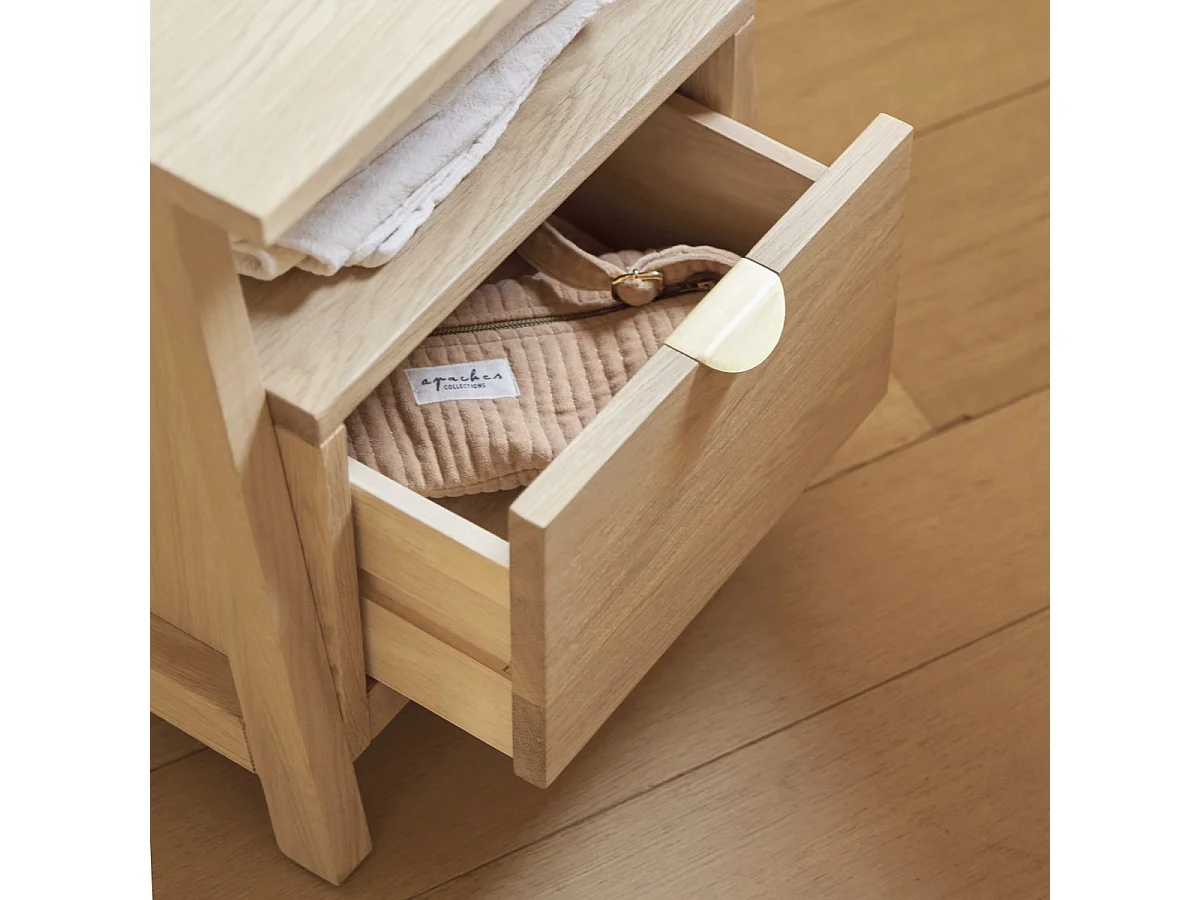 Comodino in legno di quercia Pola