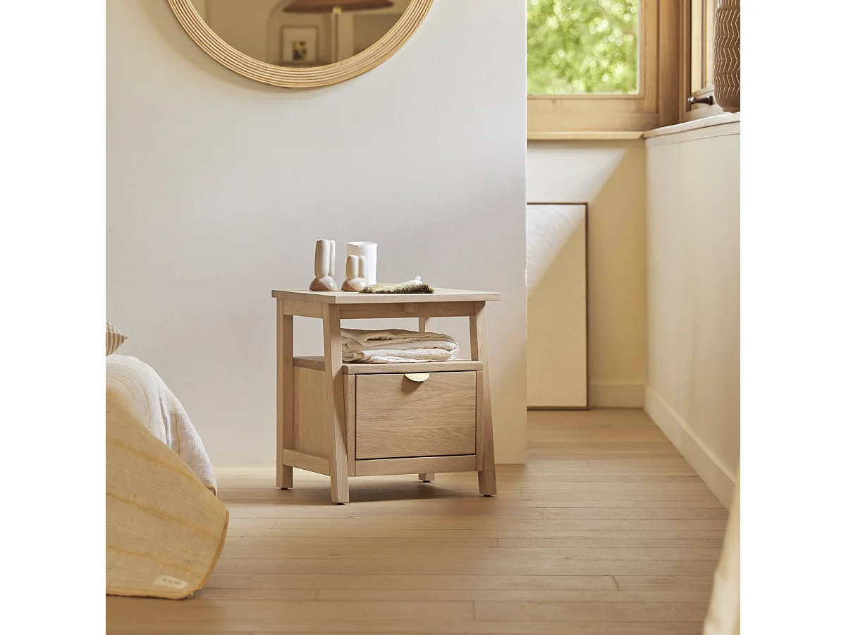 Comodino in legno di quercia Pola