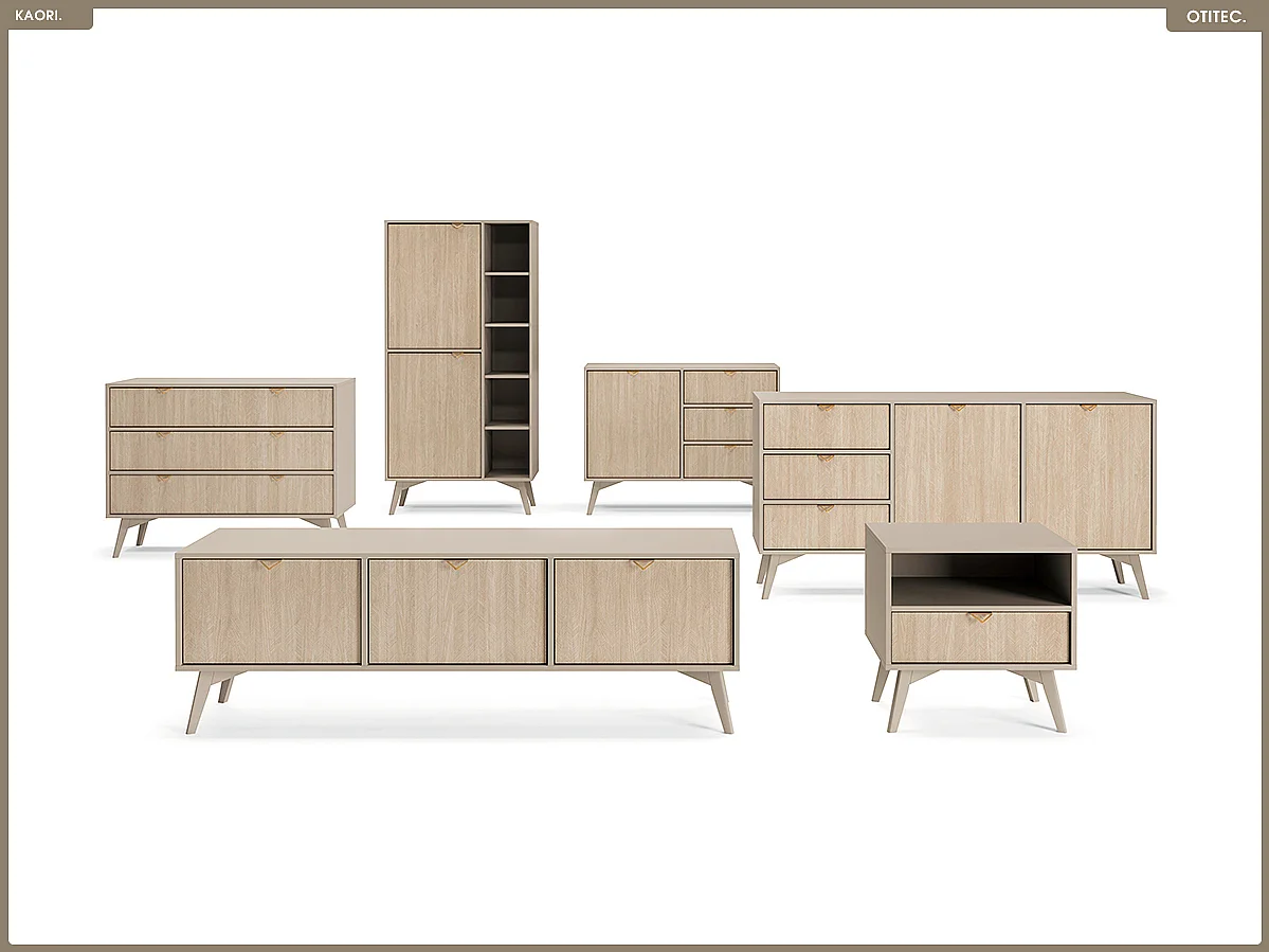 Table de chevet - L.54 x H.54 x P.38 cm - KAORI