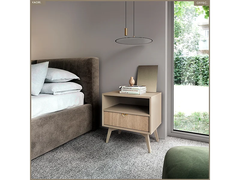 Table de chevet - L.54 x H.54 x P.38 cm - KAORI