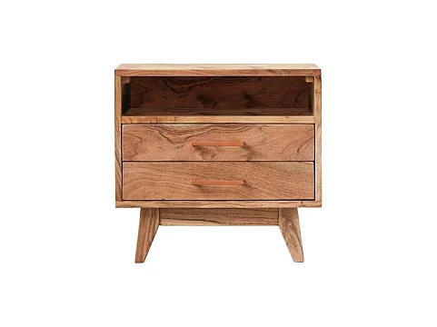 comodino letto legno massello acacia camera letto stanza legno chiaro