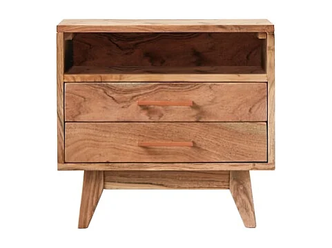 comodino letto legno massello acacia camera letto stanza legno chiaro