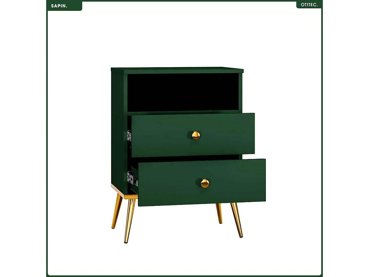 Table de Chevet - H.70 x L.50 x P.34 cm - SAPIN