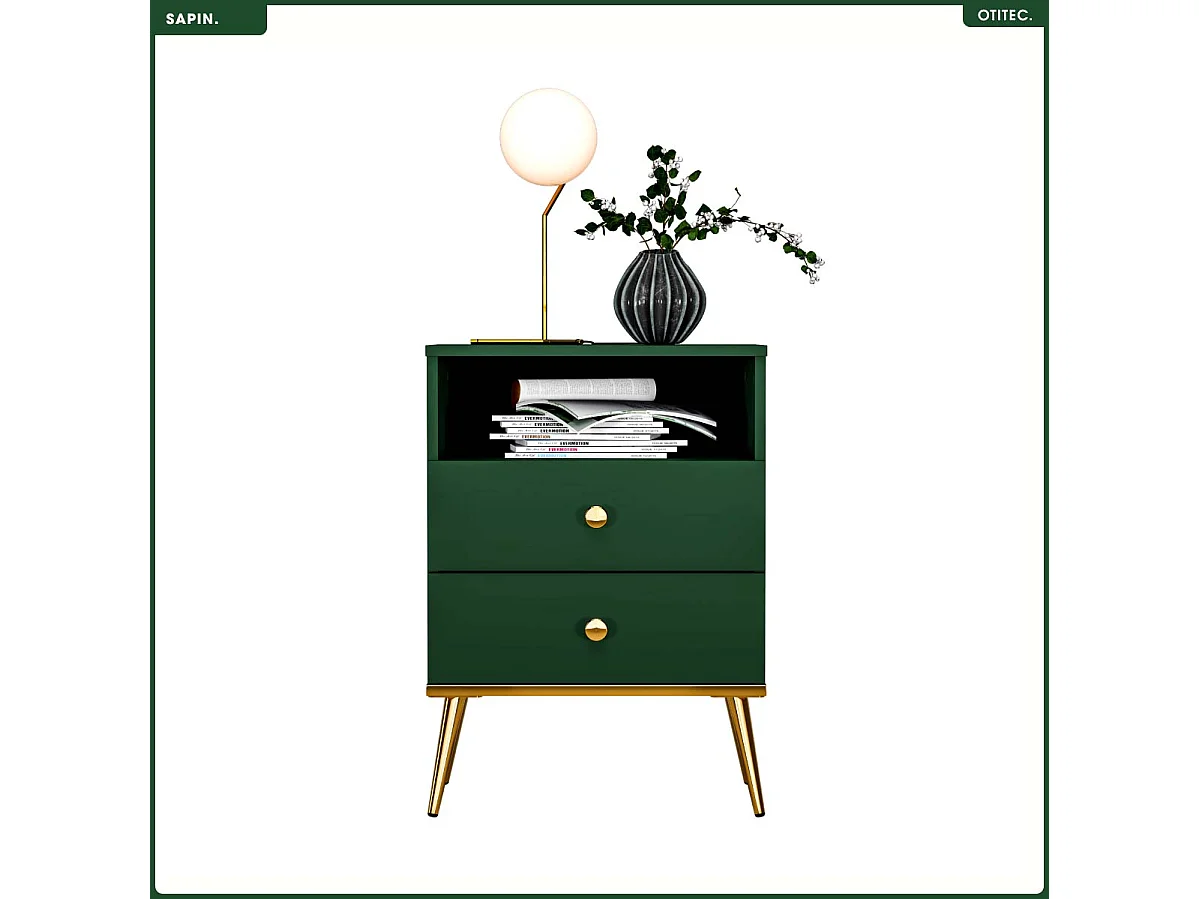 Table de Chevet - H.70 x L.50 x P.34 cm - SAPIN