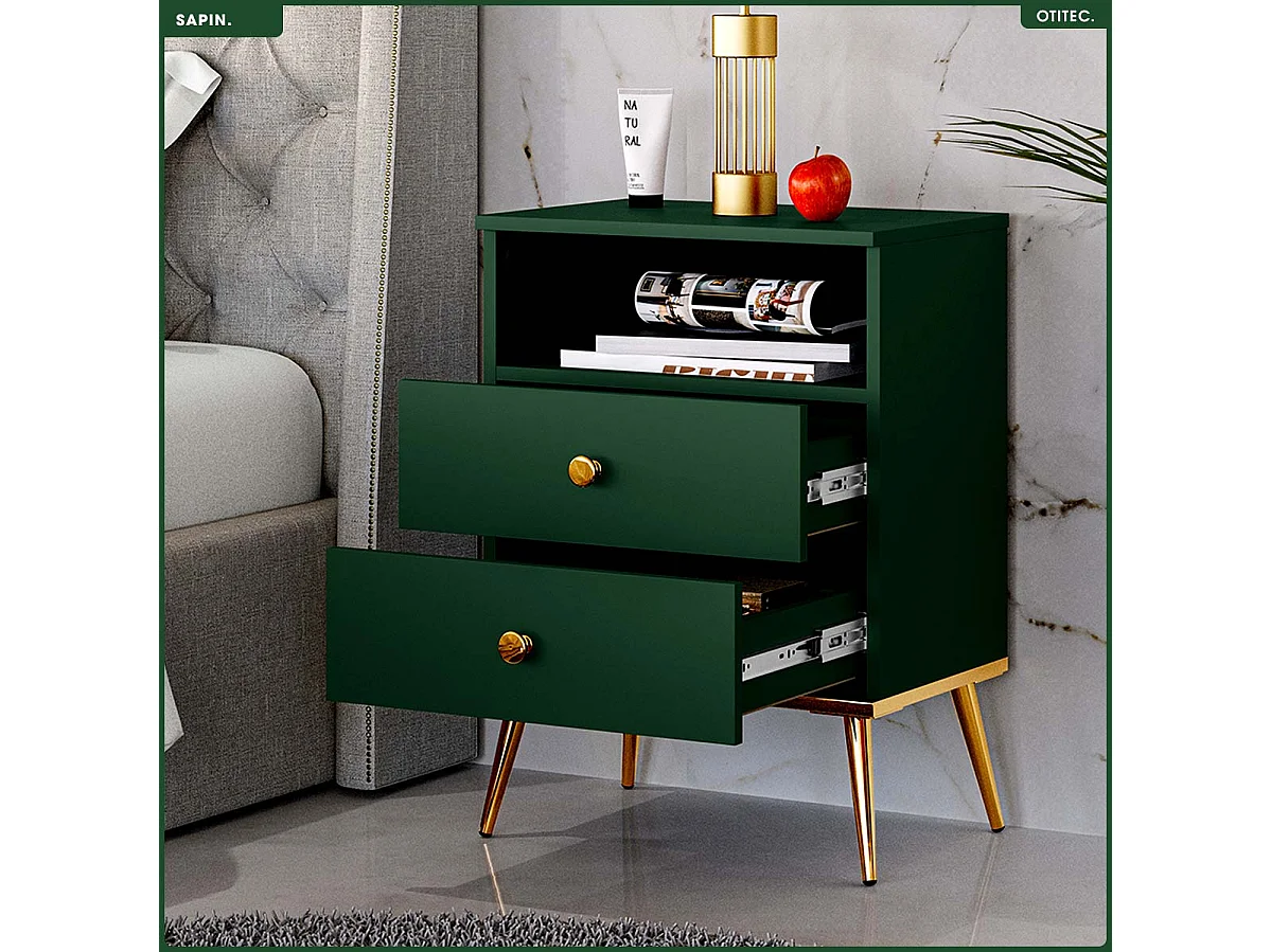 Table de Chevet - H.70 x L.50 x P.34 cm - SAPIN