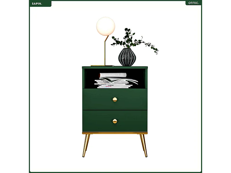 Table de Chevet - H.70 x L.50 x P.34 cm - SAPIN