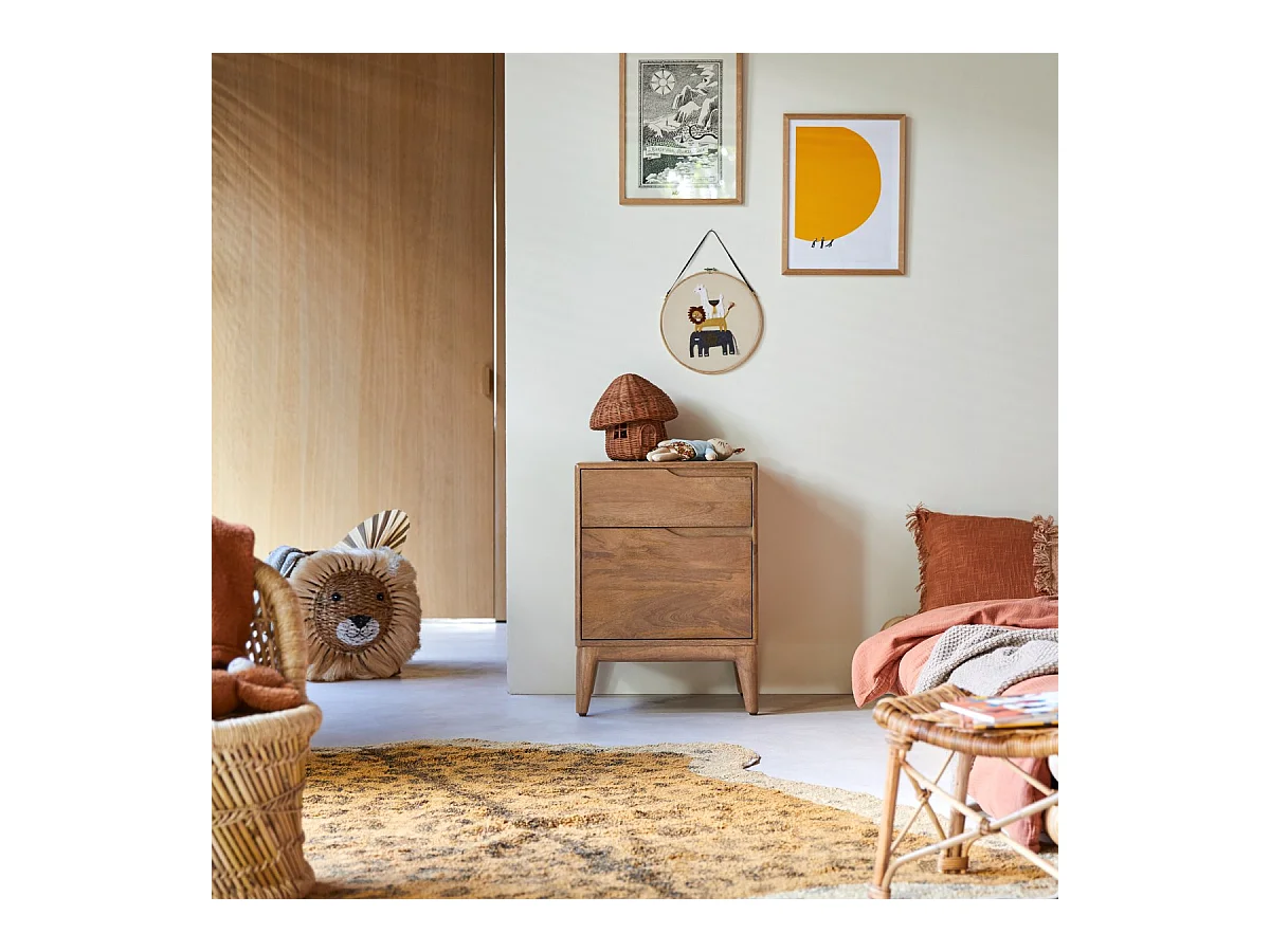 Chevet enfant en bois de manguier massif Gabrielle