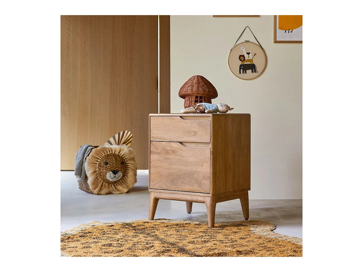 Chevet enfant en bois de manguier massif Gabrielle