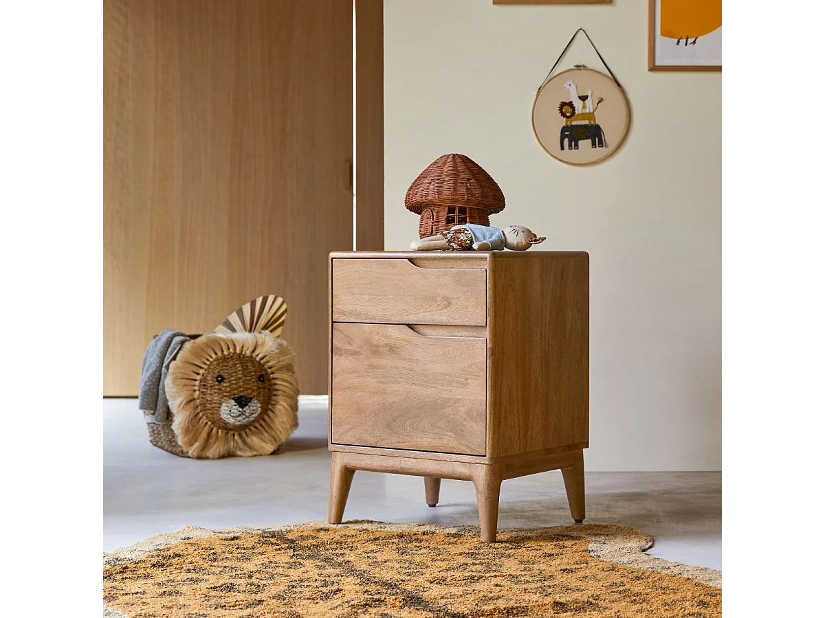 Chevet enfant en bois de manguier massif Gabrielle