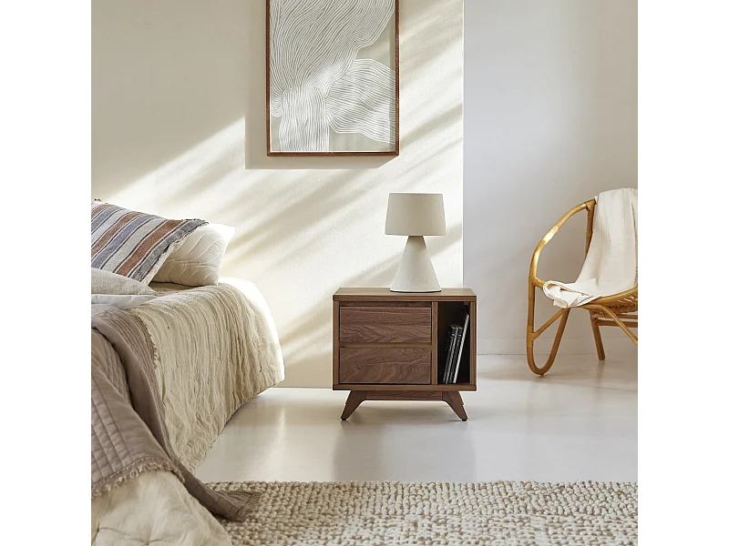 Comodino in legno di noce 130 Esmée