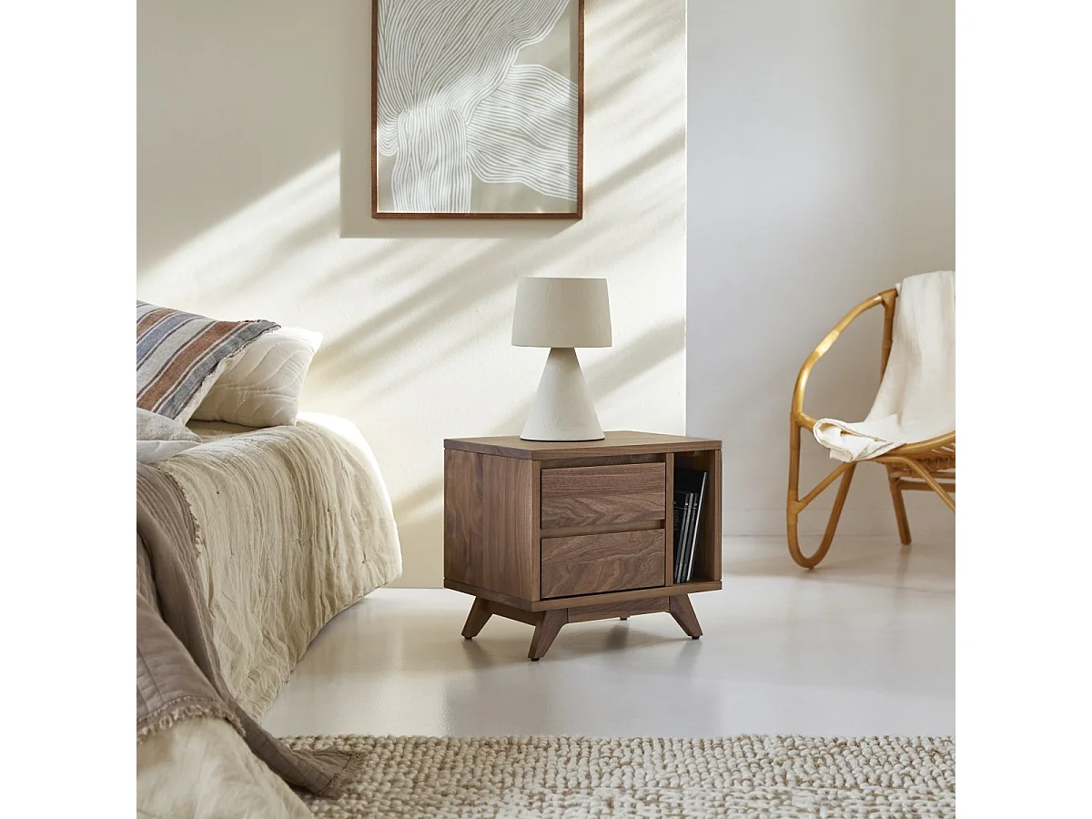 Nachttisch aus Nussbaumholz Esmée