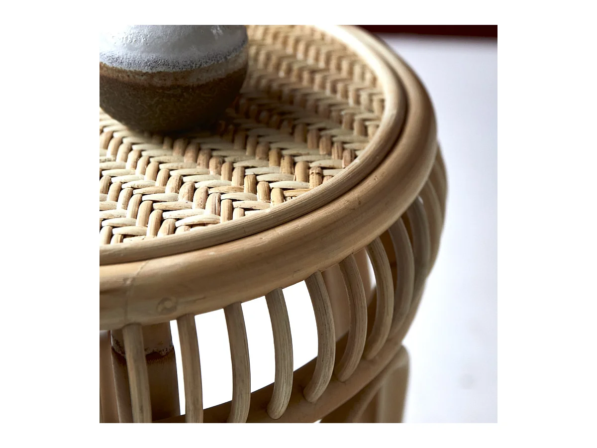 Nachttisch aus Rattanstben Zita