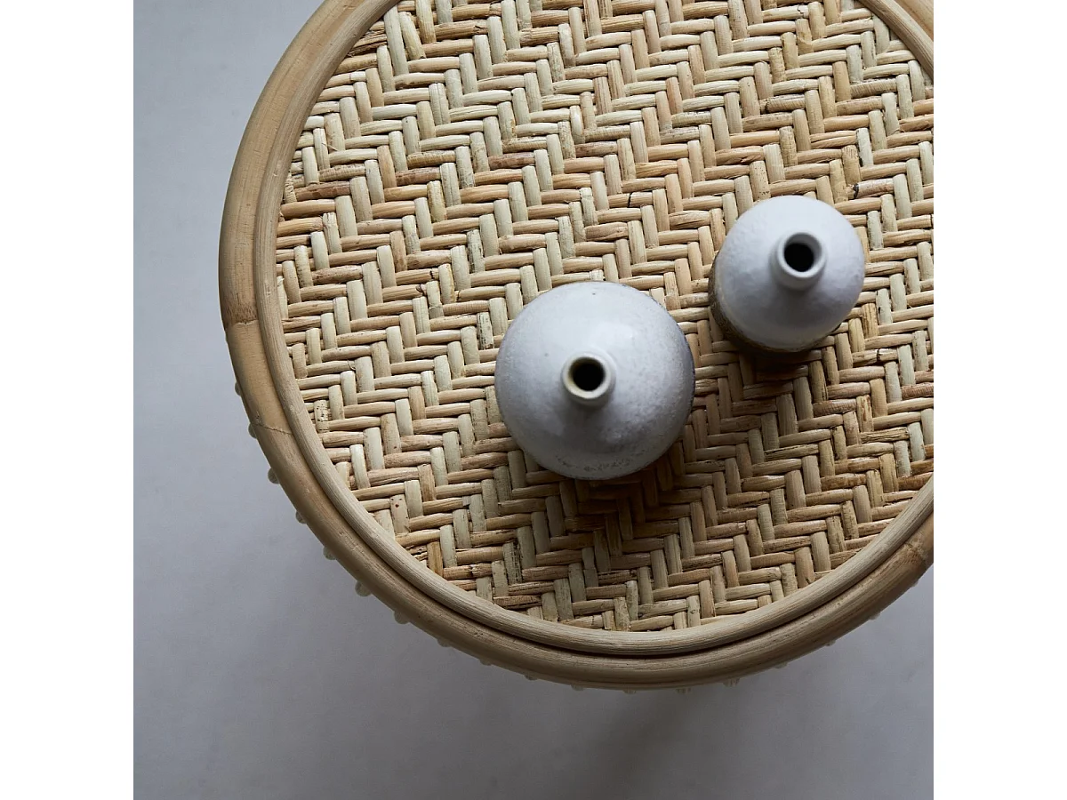 Nachttisch aus Rattanstben Zita