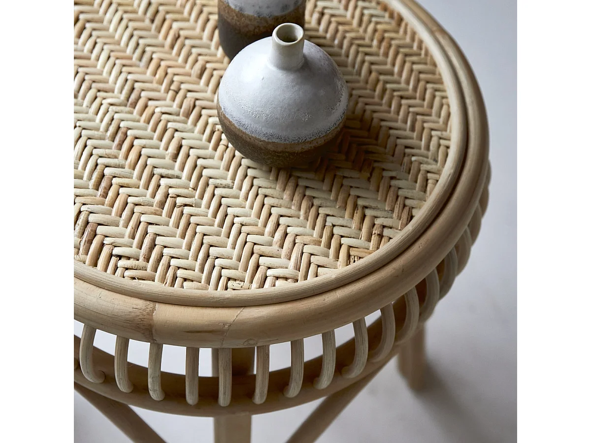 Nachttisch aus Rattanstben Zita