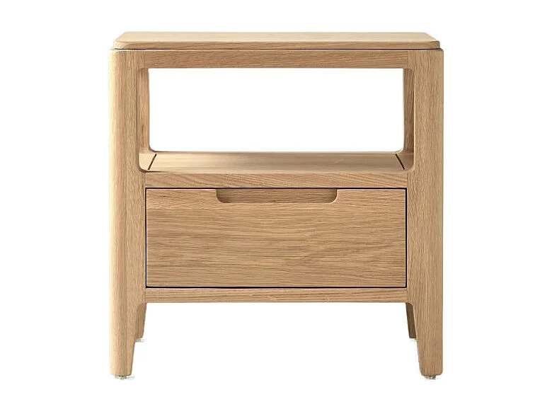 Nachttisch Arto aus massiver Eiche mit 1 Schublade