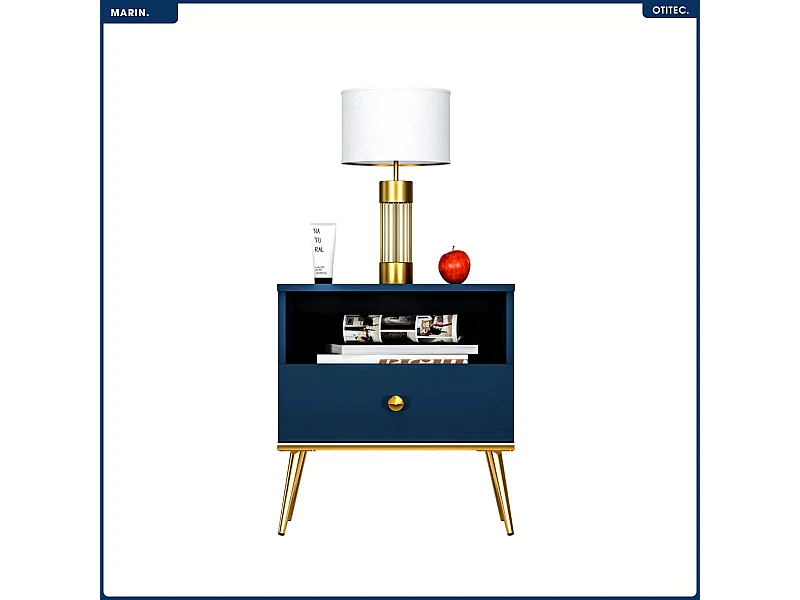 Table de Chevet - H.54 x L.50 x P.34 cm - MARIN