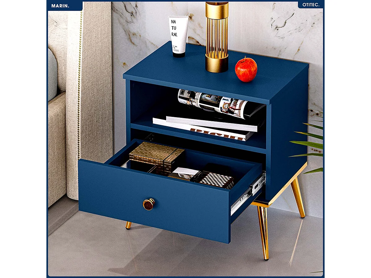 Table de Chevet - H.54 x L.50 x P.34 cm - MARIN