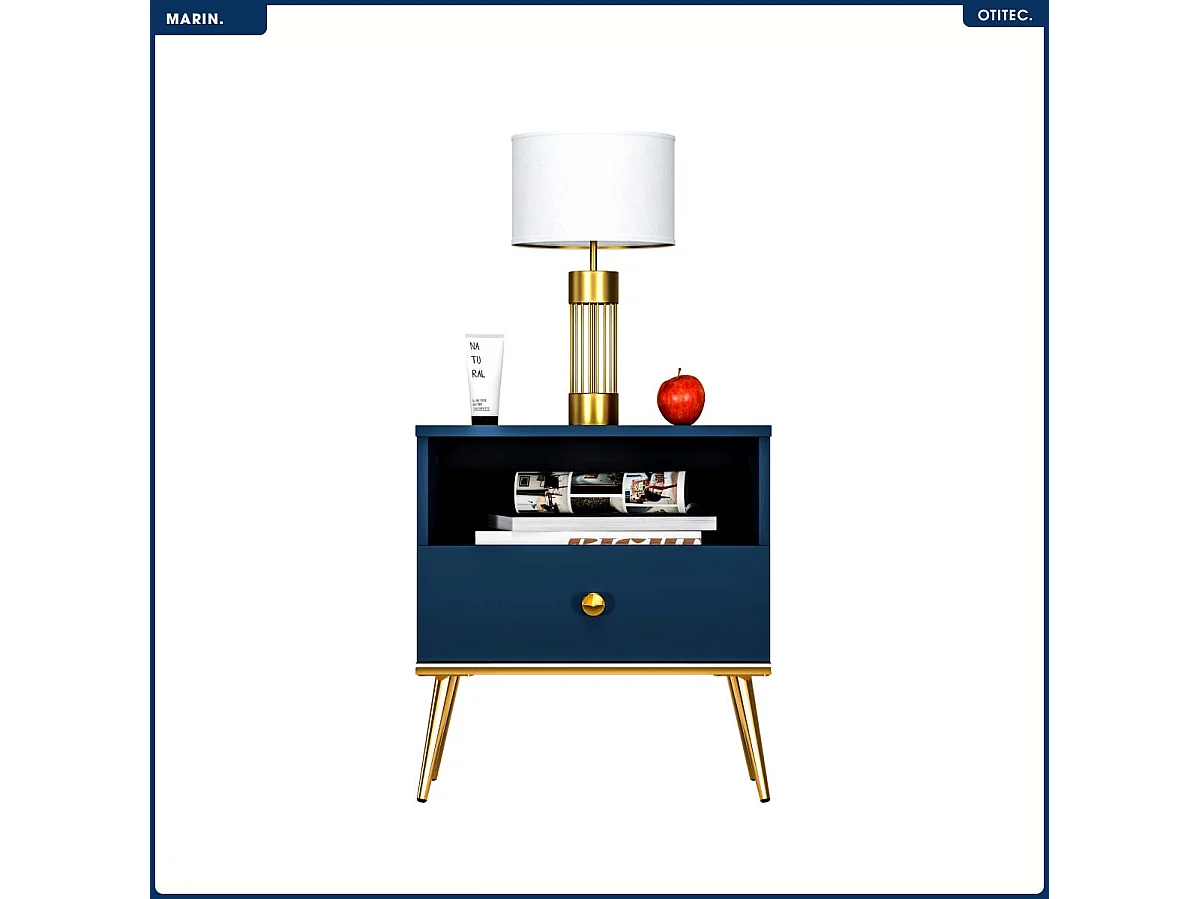 Table de Chevet - H.54 x L.50 x P.34 cm - MARIN