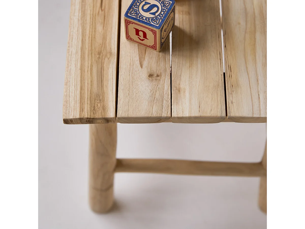 Tavolino da notte per bambini in legno di teak