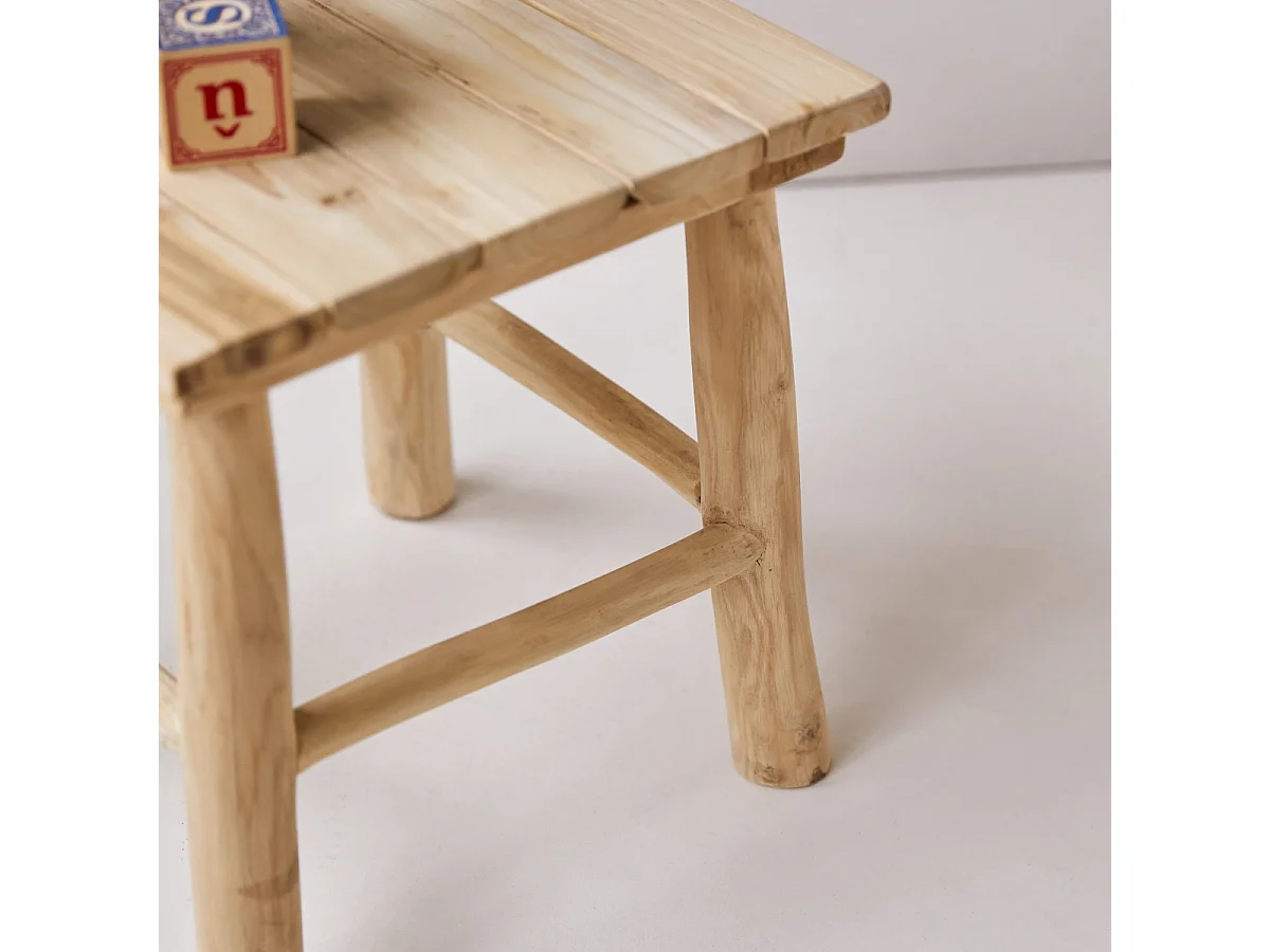Tavolino da notte per bambini in legno di teak