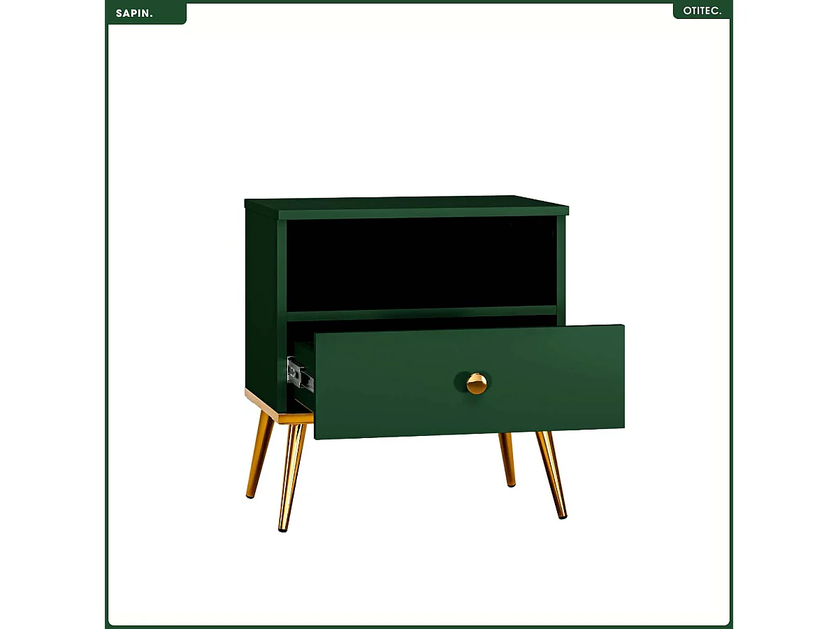 Table de Chevet - H.54 x L.50 x P.34 cm - SAPIN