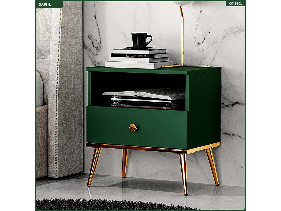 Table de Chevet - H.54 x L.50 x P.34 cm - SAPIN