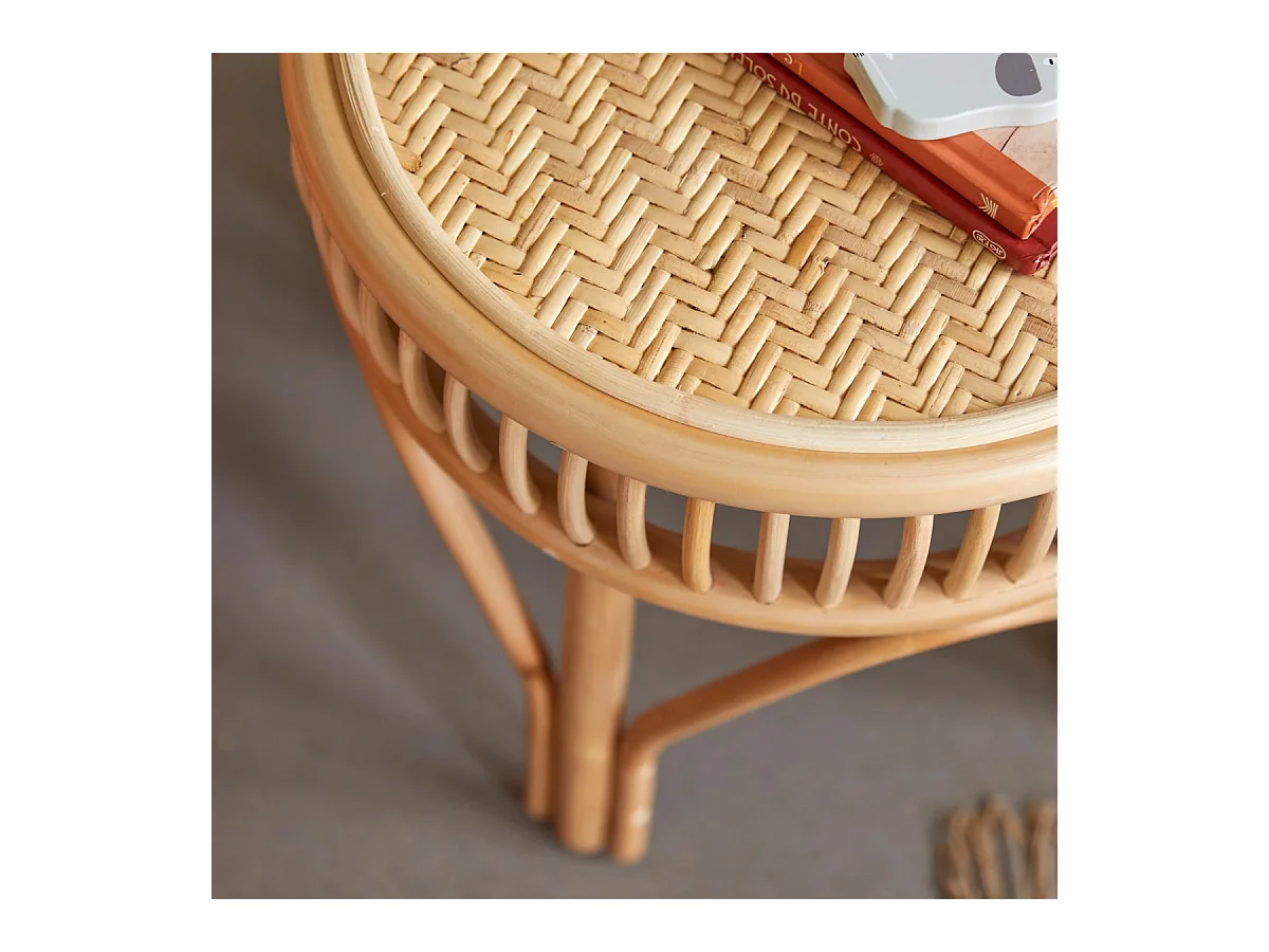 Kinder-Nachttisch Zita aus Rattanrohr