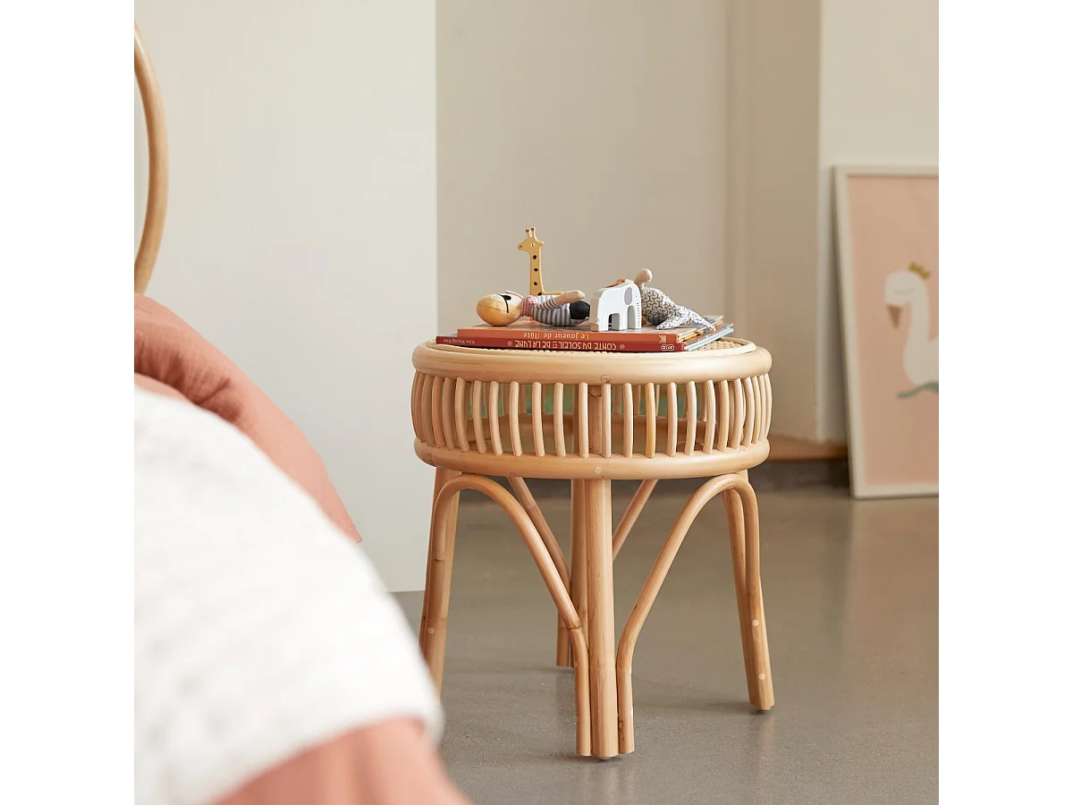 Kinder-Nachttisch Zita aus Rattanrohr