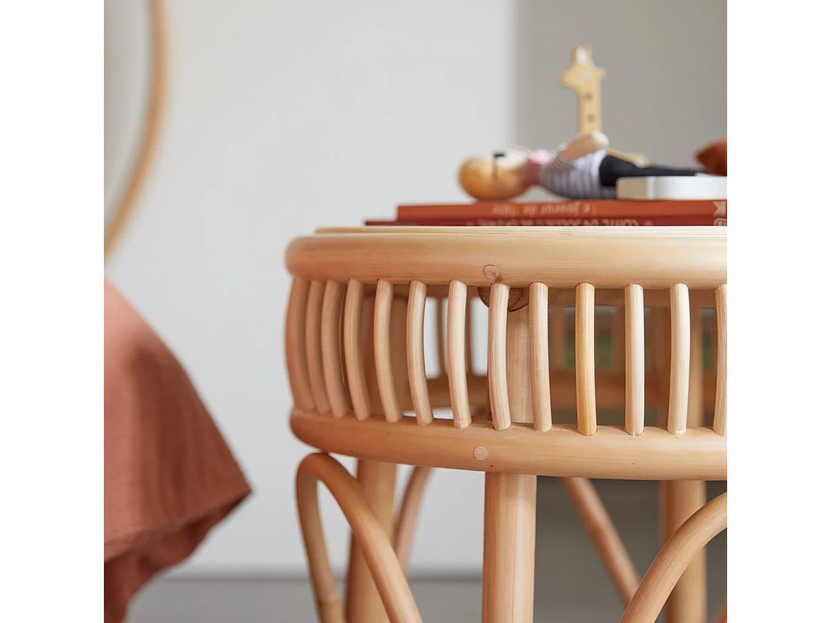 Kinder-Nachttisch Zita aus Rattanrohr