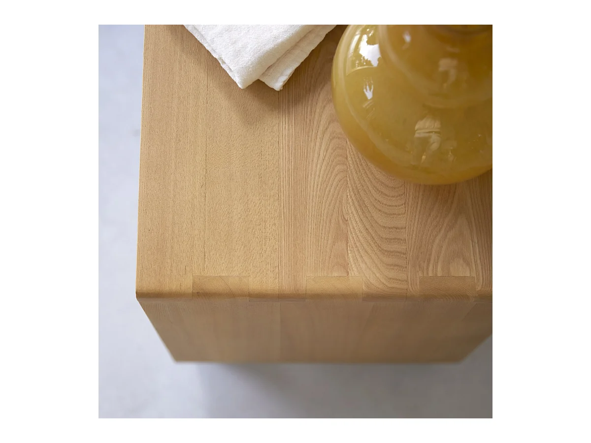 Chevet en bois d'orme et cannage Luis