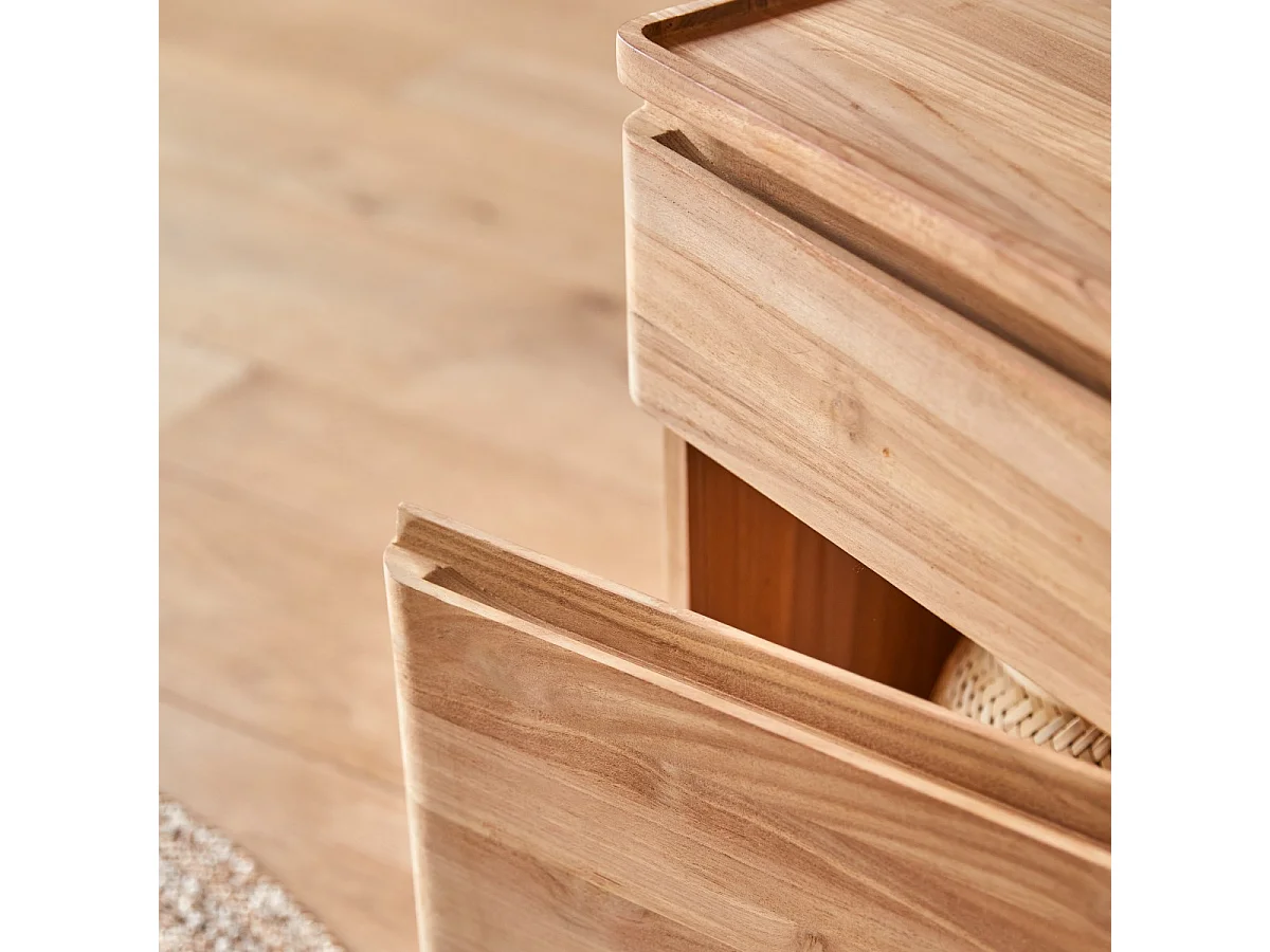 Comodino per bambini in legno di teak Nino