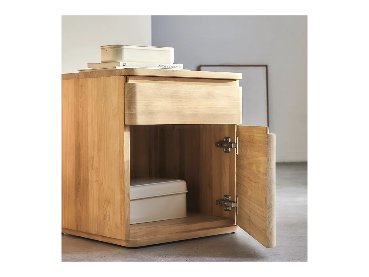 Chevet en bois de teck Nino