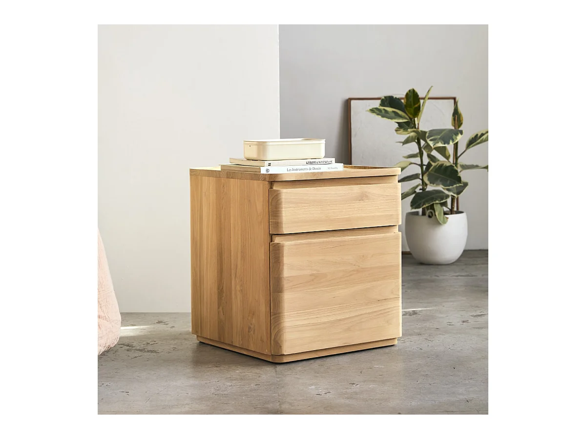 Chevet en bois de teck Nino
