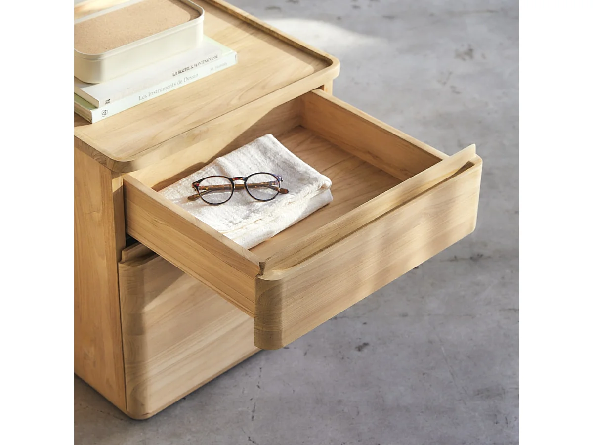 Chevet en bois de teck Nino