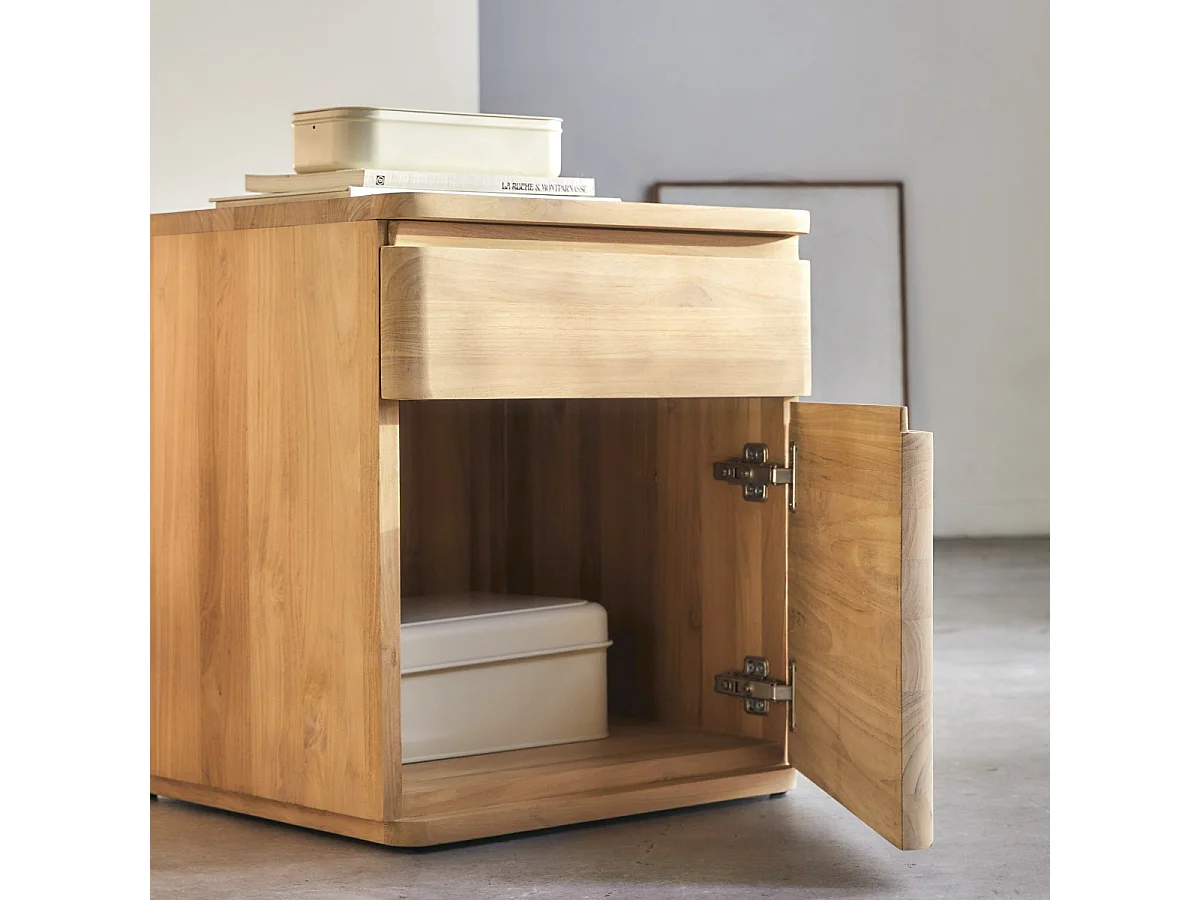 Comodino in legno di teak Nino