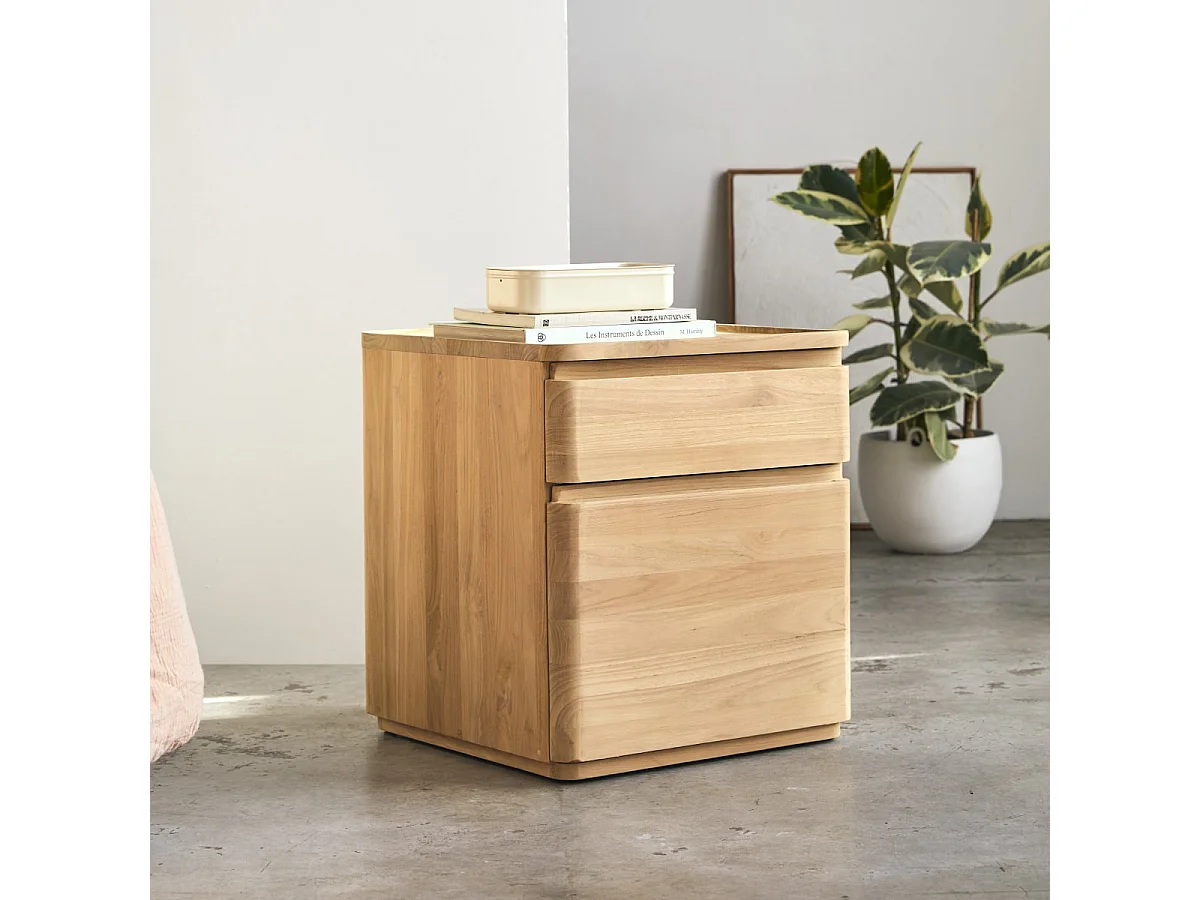 Comodino in legno di teak Nino