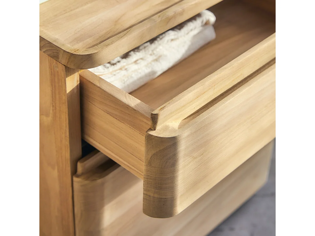 Comodino in legno di teak Nino