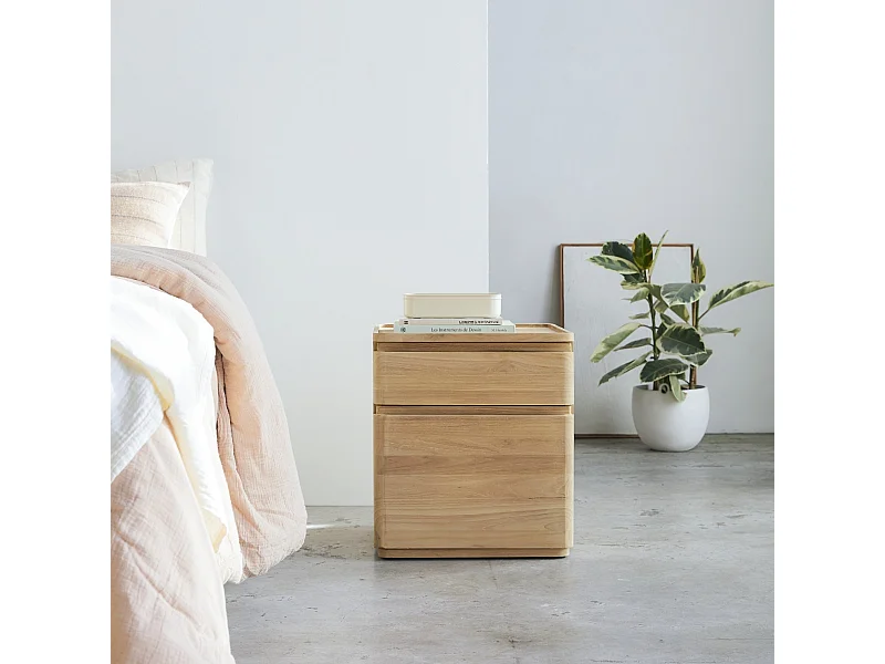 Comodino in legno di teak Nino