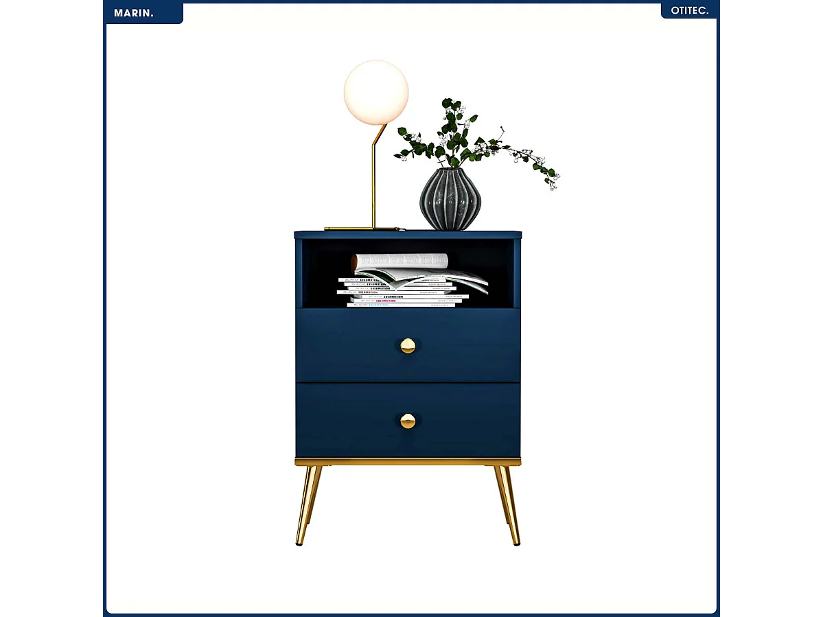 Table de Chevet - H.70 x L.50 x P.34 cm - MARIN