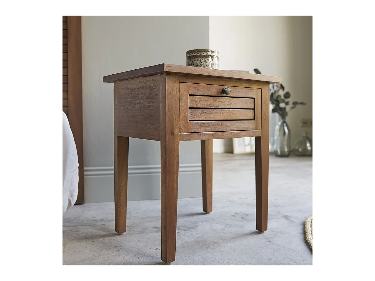 Nachttisch aus Akazie Holz Loggia