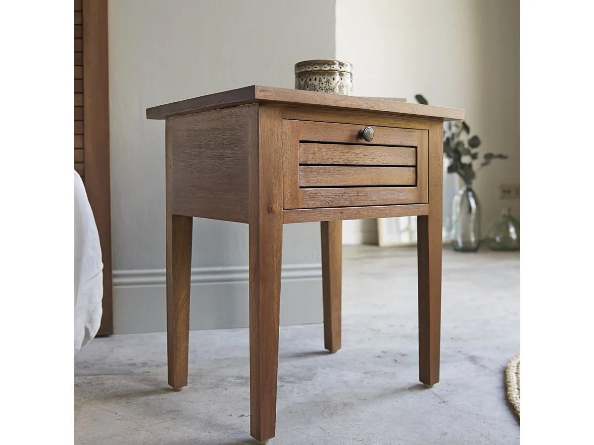 Comodino in legno di acacia Loggia
