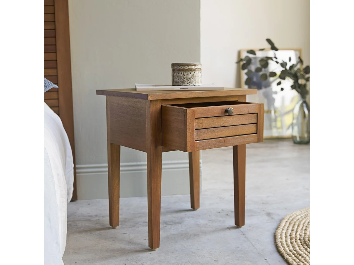 Comodino in legno di acacia Loggia